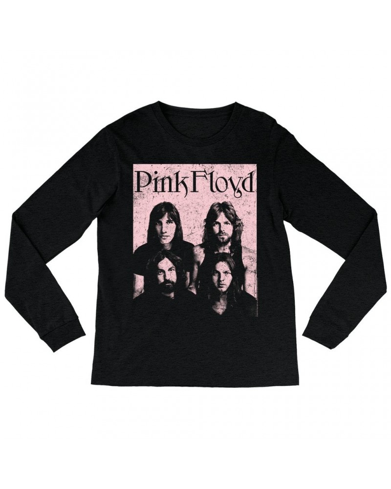 Pink Floyd Long Sleeve Shirt | Pink Meddle Portrait Distressed Shirt $14.38 Shirts