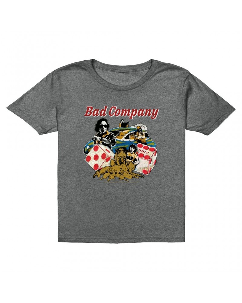 Bad Company Kids T-Shirt | Rock n' Roll Fantasy '79 Collage Kids T-Shirt $8.23 Kids