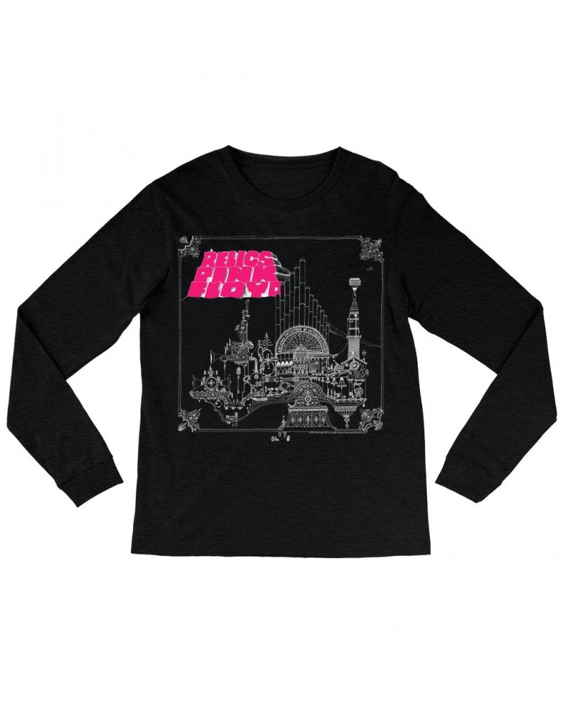 Pink Floyd Long Sleeve Shirt | Hot Pink Relic Design Shirt $14.98 Shirts