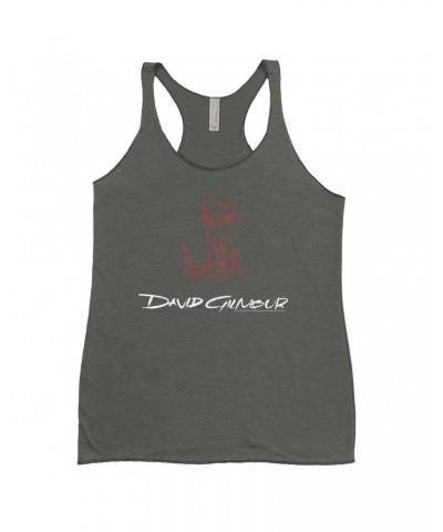 David Gilmour Ladies' Tank Top | Sketch Logo Shirt $8.69 Shirts