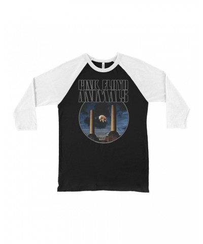 Pink Floyd 3/4 Sleeve Baseball Tee | Animals Album Blue Image Shirt $13.48 Shirts