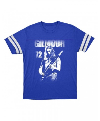 David Gilmour T-Shirt | White Gilmour 72 Distressed Football Shirt $16.48 Shirts