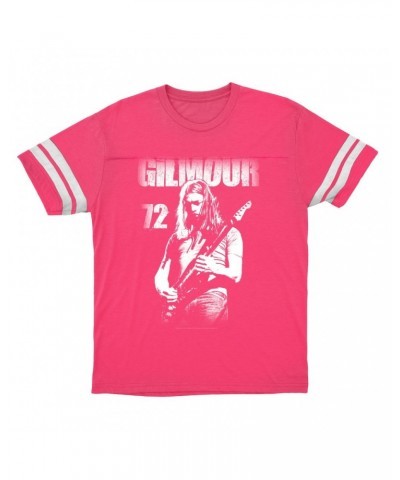 David Gilmour T-Shirt | White Gilmour 72 Distressed Football Shirt $16.48 Shirts