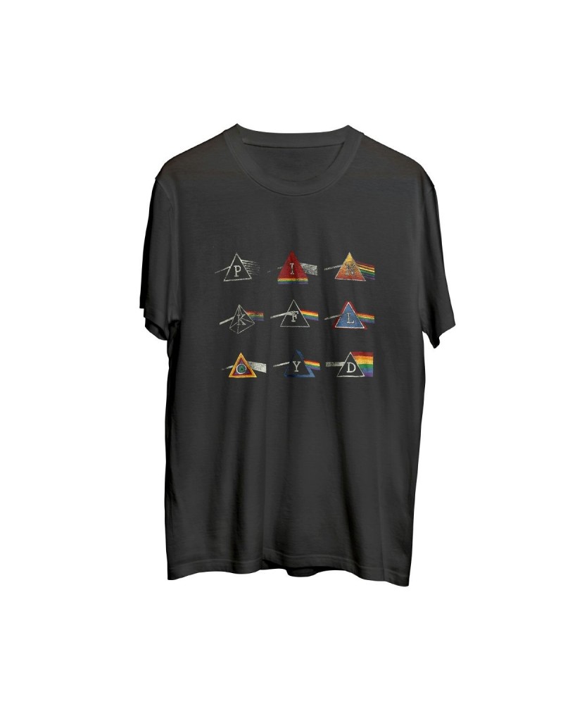 Pink Floyd Dark Side Prism Variants Grey T-shirt $4.38 Shirts