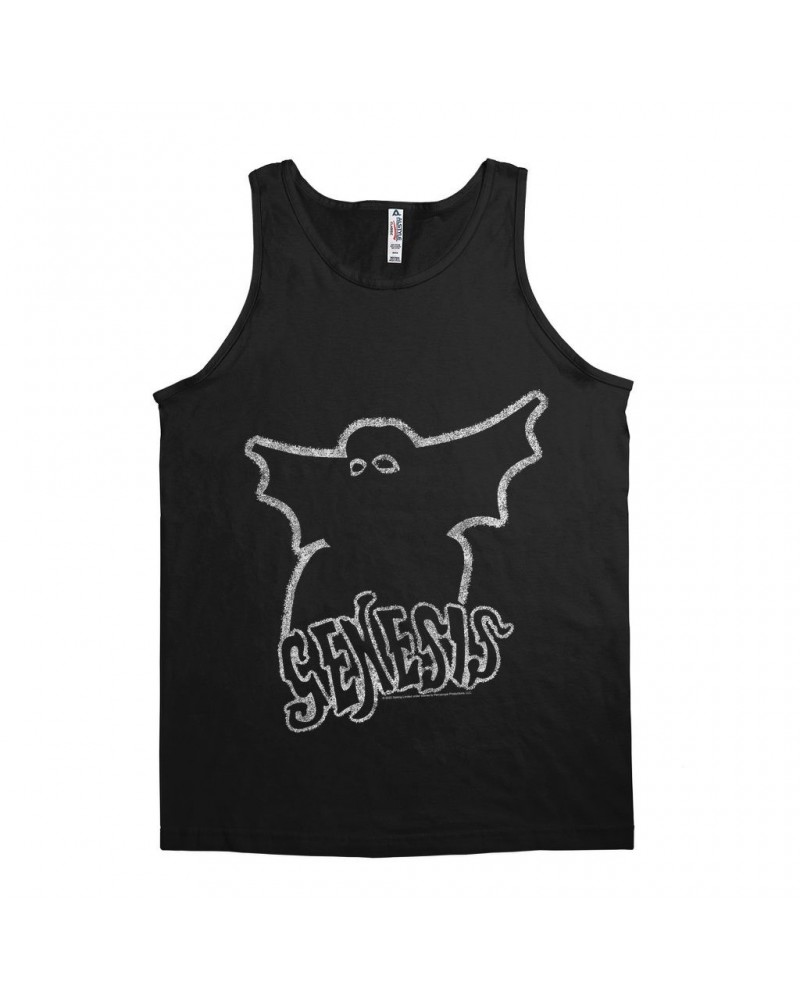 Genesis Unisex Tank Top | Band Logo With Ghost Distressed Shirt $9.73 Shirts