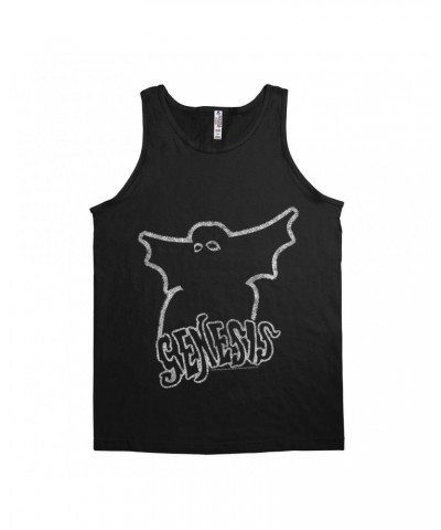 Genesis Unisex Tank Top | Band Logo With Ghost Distressed Shirt $9.73 Shirts