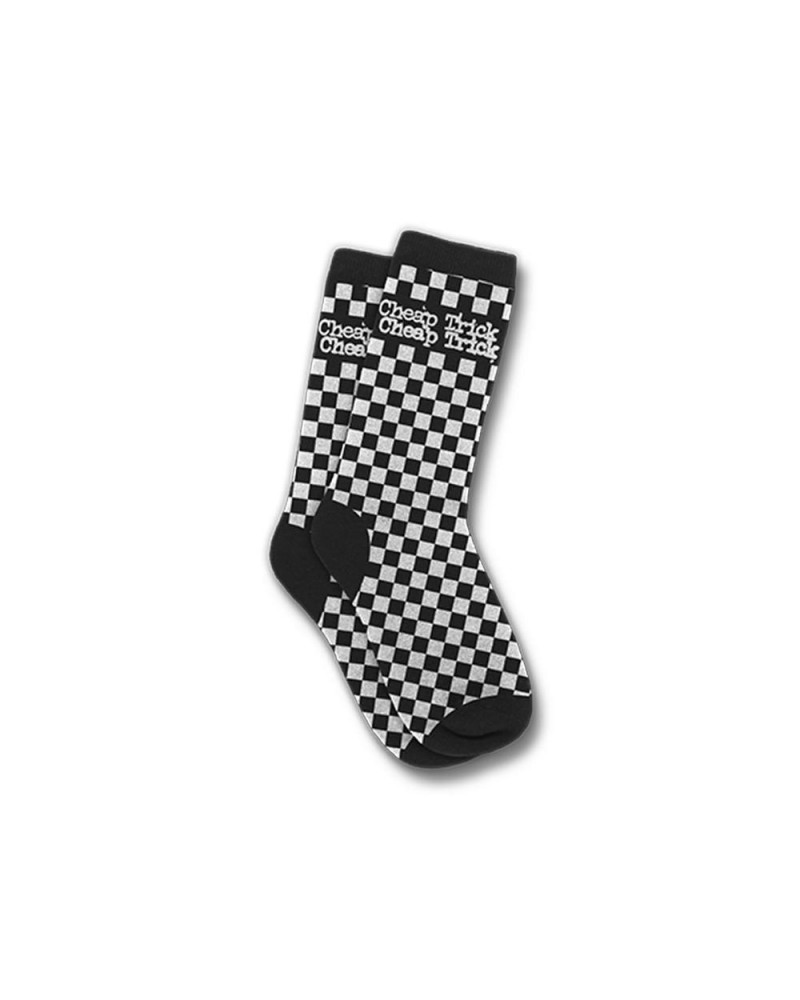 Cheap Trick Checkered Logo Socks $7.40 Footware