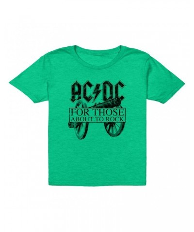 AC/DC Kids T-Shirt | For Those About To Rock Black Cannon Image Distressed Kids T-Shirt $12.23 Kids