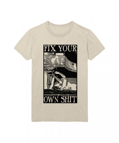 Amanda Palmer Fix Your Own Shit Unisex EXPLICIT Tee (in Cream) $8.00 Shirts