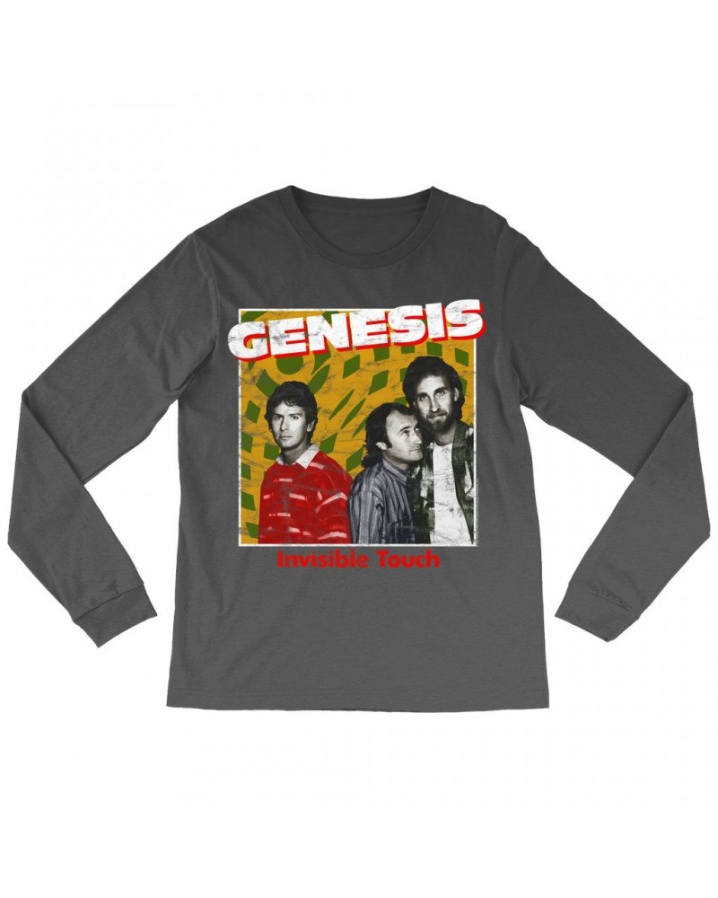 Genesis Long Sleeve Shirt | Invisible Touch Throwback Poster Distressed Shirt $14.38 Shirts