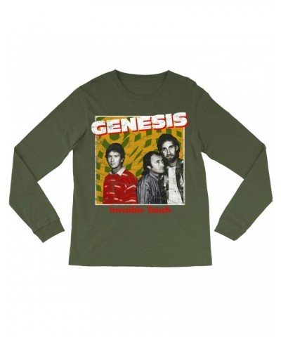 Genesis Long Sleeve Shirt | Invisible Touch Throwback Poster Distressed Shirt $14.38 Shirts