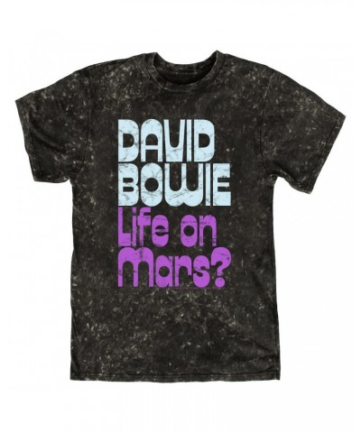 David Bowie T-shirt | Life On Mars Distressed Mineral Wash Shirt $12.28 Shirts