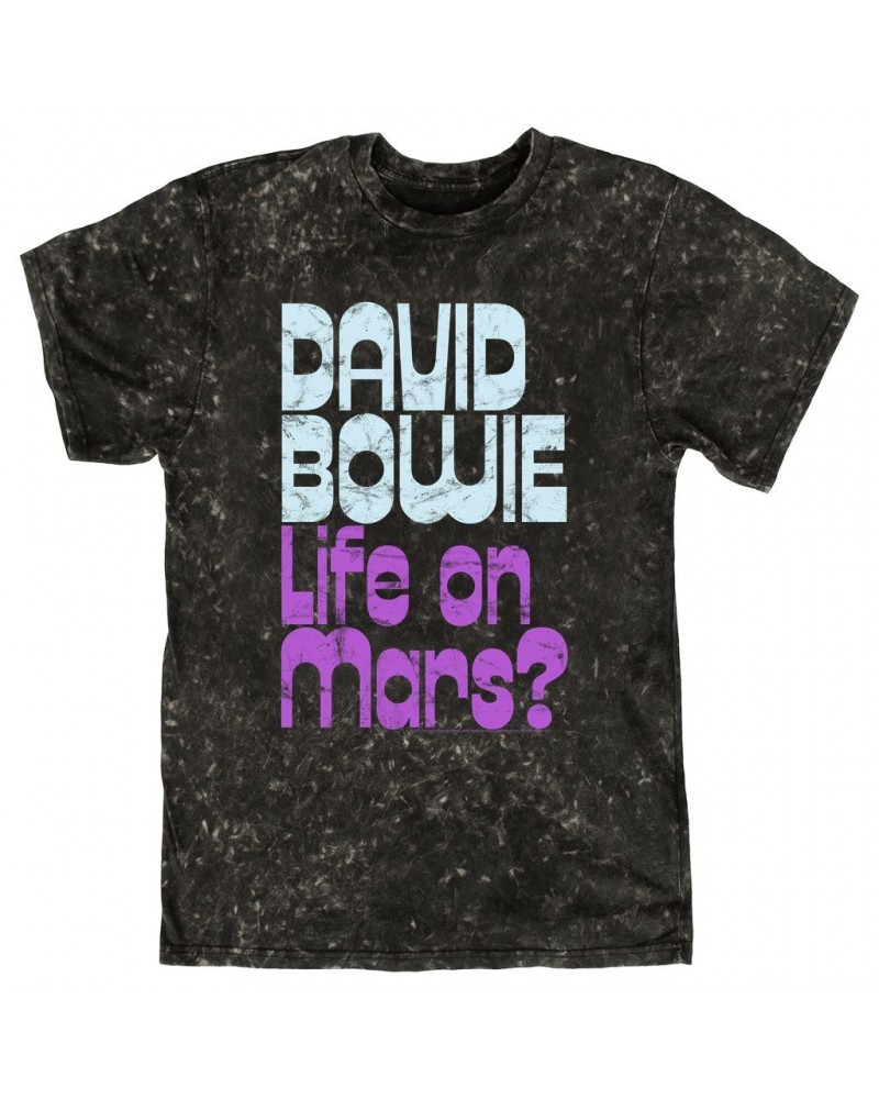 David Bowie T-shirt | Life On Mars Distressed Mineral Wash Shirt $12.28 Shirts