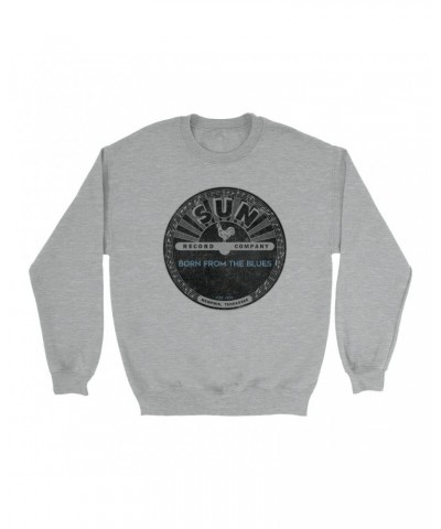 Sun Records Sweatshirt | Born From Blues Black Label Distressed Sweatshirt $16.08 Sweatshirts