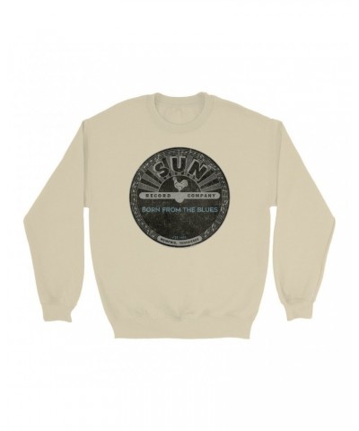 Sun Records Sweatshirt | Born From Blues Black Label Distressed Sweatshirt $16.08 Sweatshirts