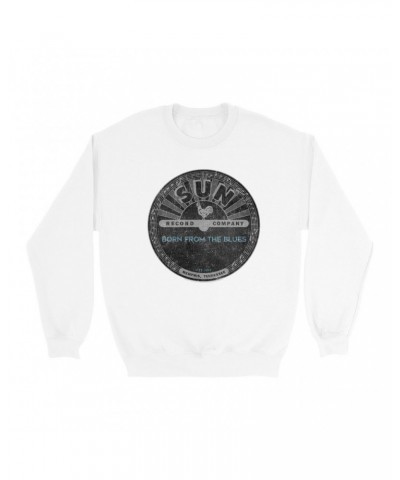 Sun Records Sweatshirt | Born From Blues Black Label Distressed Sweatshirt $16.08 Sweatshirts