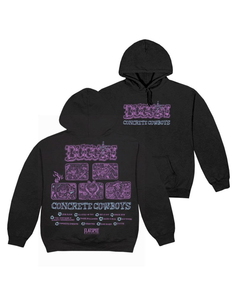 Buggin Concrete Cowboys Tracklist Hoodie $20.50 Sweatshirts