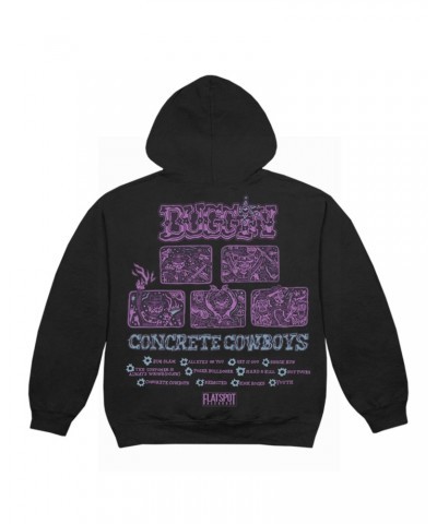 Buggin Concrete Cowboys Tracklist Hoodie $20.50 Sweatshirts