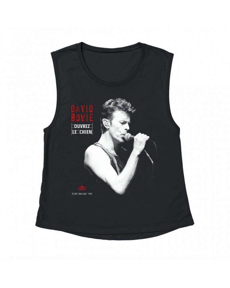 David Bowie Ladies' Muscle Tank Top | Ouvrez Le Chien Dallas 1995 Shirt $14.50 Shirts