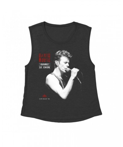 David Bowie Ladies' Muscle Tank Top | Ouvrez Le Chien Dallas 1995 Shirt $14.50 Shirts