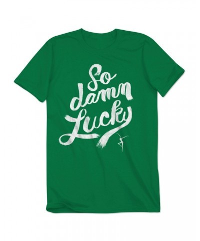 Dave Matthews Band Men's So Damn Lucky Tee on Green $8.25 Shirts