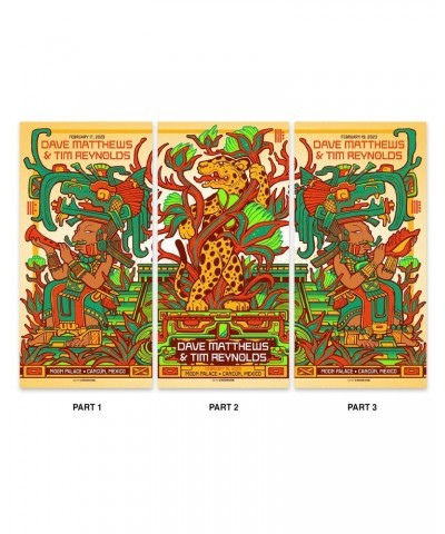 Dave Matthews Band Dave & Tim 2023 Event Poster - Triptych N3 Panel $23.40 Decor