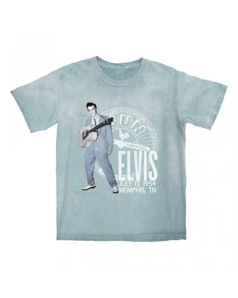 Elvis Presley Sun Records T-shirt | Live In Concert July 1954 Sun Records Color Blast Shirt $11.08 Shirts