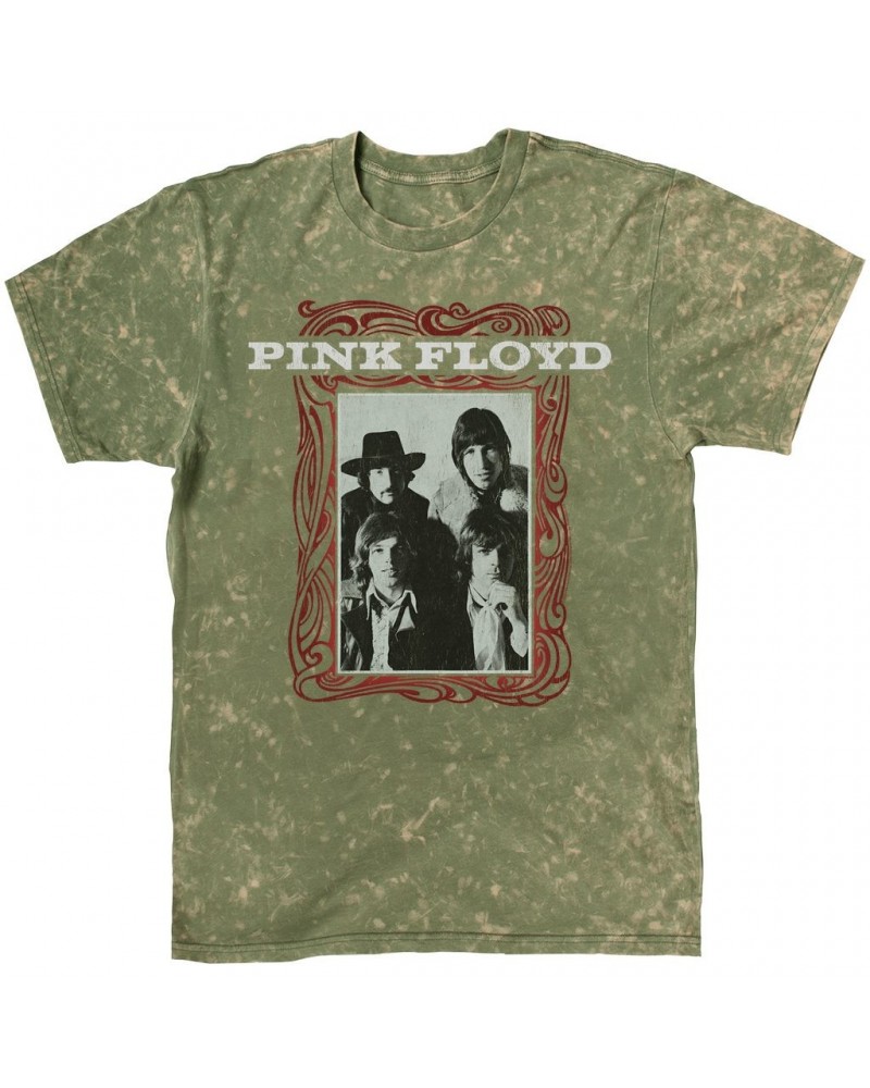 Pink Floyd T-shirt | Point Me To The Sky Framed Album Art Distressed Mineral Wash Shirt $10.78 Shirts