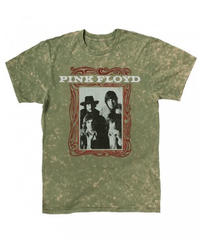 Pink Floyd T-shirt | Point Me To The Sky Framed Album Art Distressed Mineral Wash Shirt $10.78 Shirts