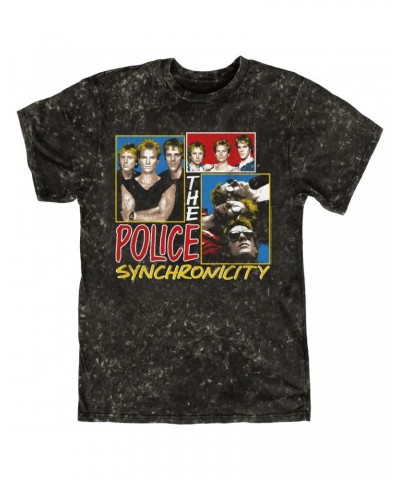 The Police T-shirt | Synchronicity Collage Distressed Mineral Wash Shirt $10.48 Shirts