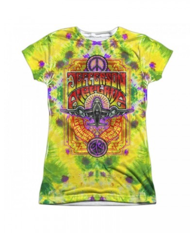 Jefferson Airplane Junior's T Shirt | TAKE OFF (FRONT/BACK PRINT) Sublimated Tee $11.48 Shirts