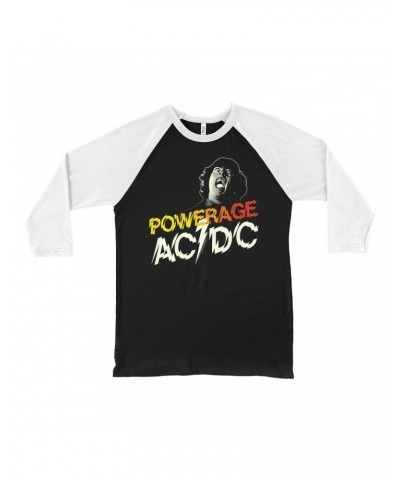 AC/DC 3/4 Sleeve Baseball Tee | Powerage Logo Shirt $14.38 Shirts