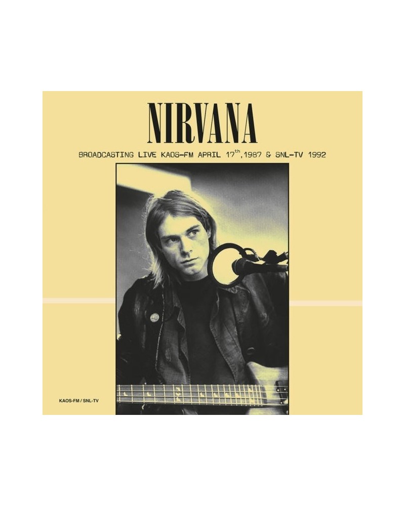 Nirvana LP Vinyl Record - Broadcasting Live KAOS-Fm April 17 th 19 87 & SNL-TV19 92 (Green Vinyl) $10.45 Vinyl