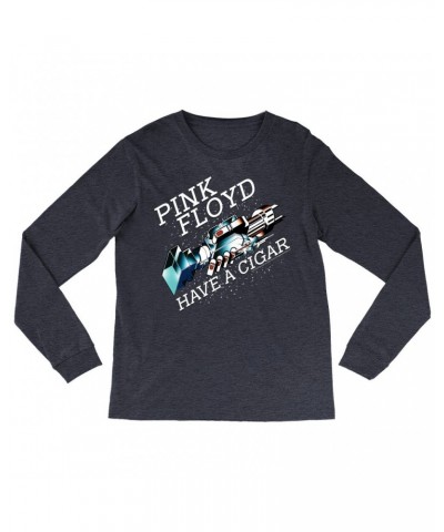 Pink Floyd Heather Long Sleeve Shirt | Have A Cigar Color Album Art Design Shirt $12.28 Shirts