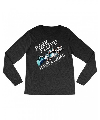 Pink Floyd Heather Long Sleeve Shirt | Have A Cigar Color Album Art Design Shirt $12.28 Shirts