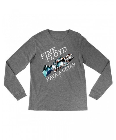 Pink Floyd Heather Long Sleeve Shirt | Have A Cigar Color Album Art Design Shirt $12.28 Shirts