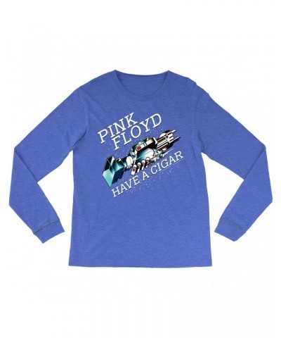 Pink Floyd Heather Long Sleeve Shirt | Have A Cigar Color Album Art Design Shirt $12.28 Shirts