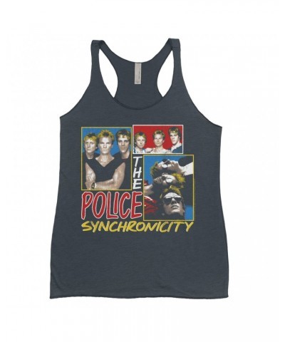 The Police Ladies' Tank Top | Synchronicity Collage Distressed Shirt $11.87 Shirts