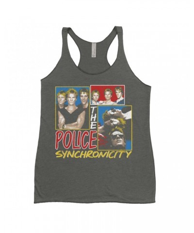 The Police Ladies' Tank Top | Synchronicity Collage Distressed Shirt $11.87 Shirts