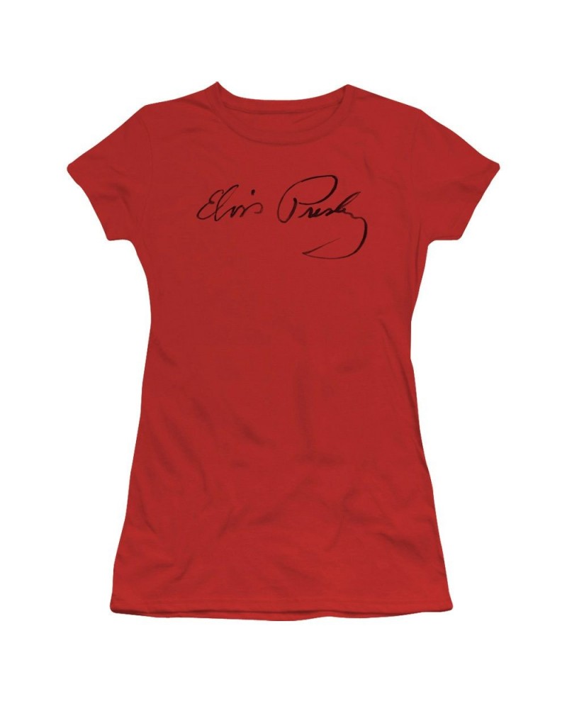 Elvis Presley Juniors Shirt | SIGNATURE SKETCH Juniors T Shirt $9.00 Shirts