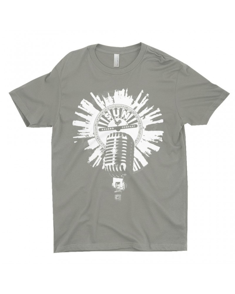 Sun Records T-Shirt | Logo And Mic White Burst Shirt $10.98 Shirts