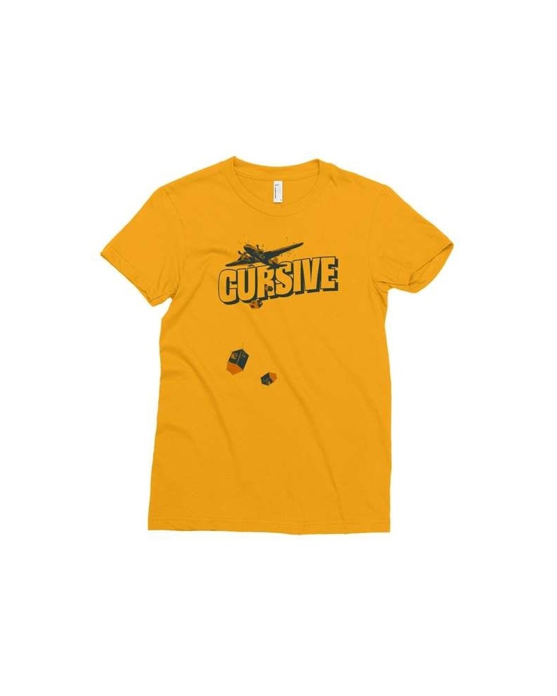 Cursive Women's Bomber Yellow T-Shirt $4.92 Shirts