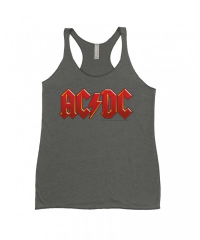 AC/DC Ladies' Tank Top | Classic Red and Yellow Logo Shirt $9.84 Shirts