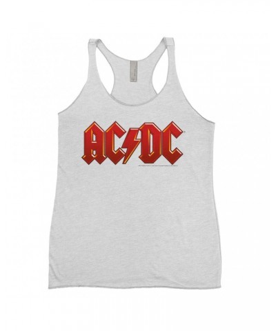 AC/DC Ladies' Tank Top | Classic Red and Yellow Logo Shirt $9.84 Shirts