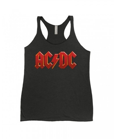 AC/DC Ladies' Tank Top | Classic Red and Yellow Logo Shirt $9.84 Shirts