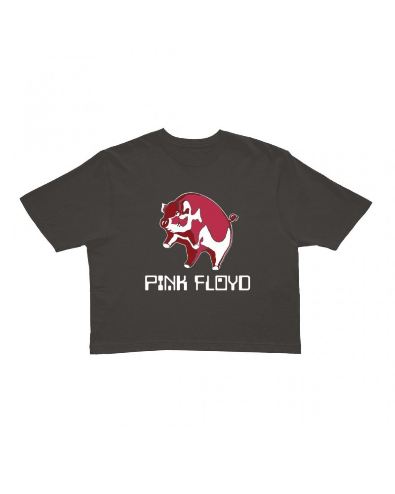 Pink Floyd Ladies' Crop Tee | Animals '77 Reissue Design Crop T-shirt $9.97 Shirts