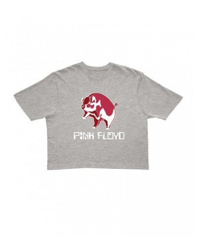 Pink Floyd Ladies' Crop Tee | Animals '77 Reissue Design Crop T-shirt $9.97 Shirts