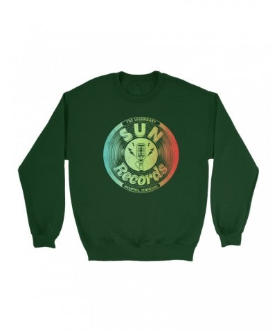 Sun Records Sweatshirt | Ombre Microphone Studio Logo Sweatshirt $10.49 Sweatshirts