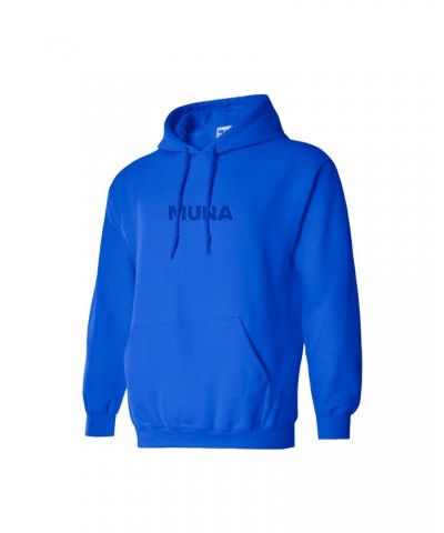 MUNA Logo Embriodered Blue Hoody $12.55 Sweatshirts