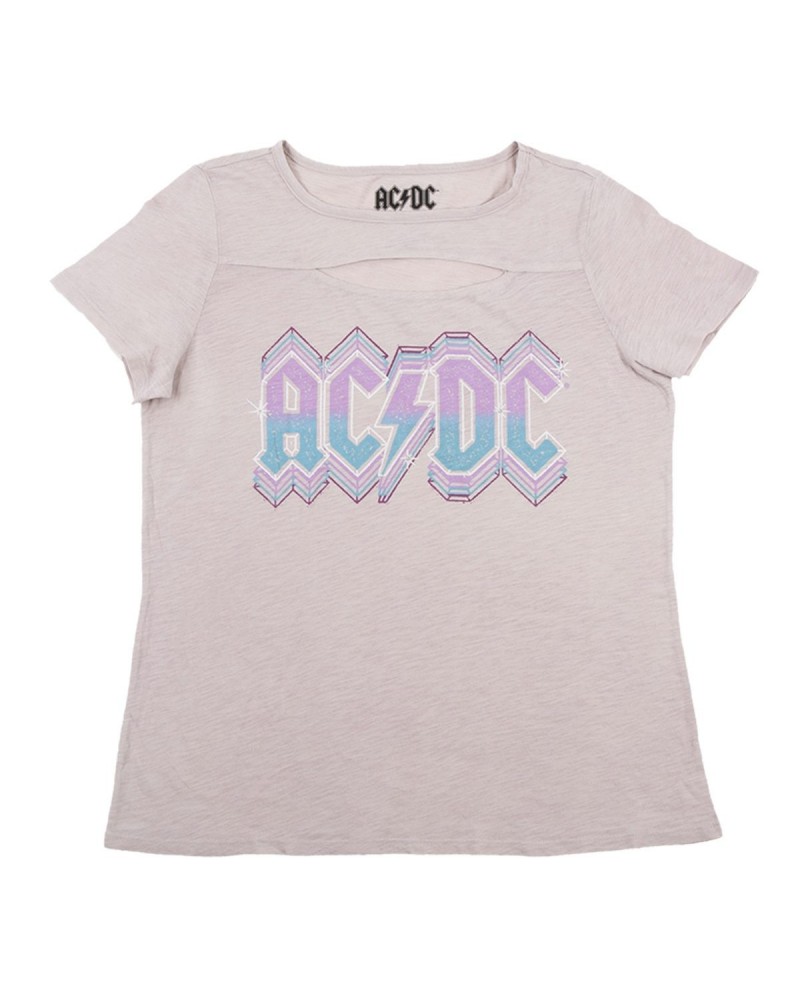 AC/DC Graphic Cut Out Womens T-shirt $1.85 Shirts